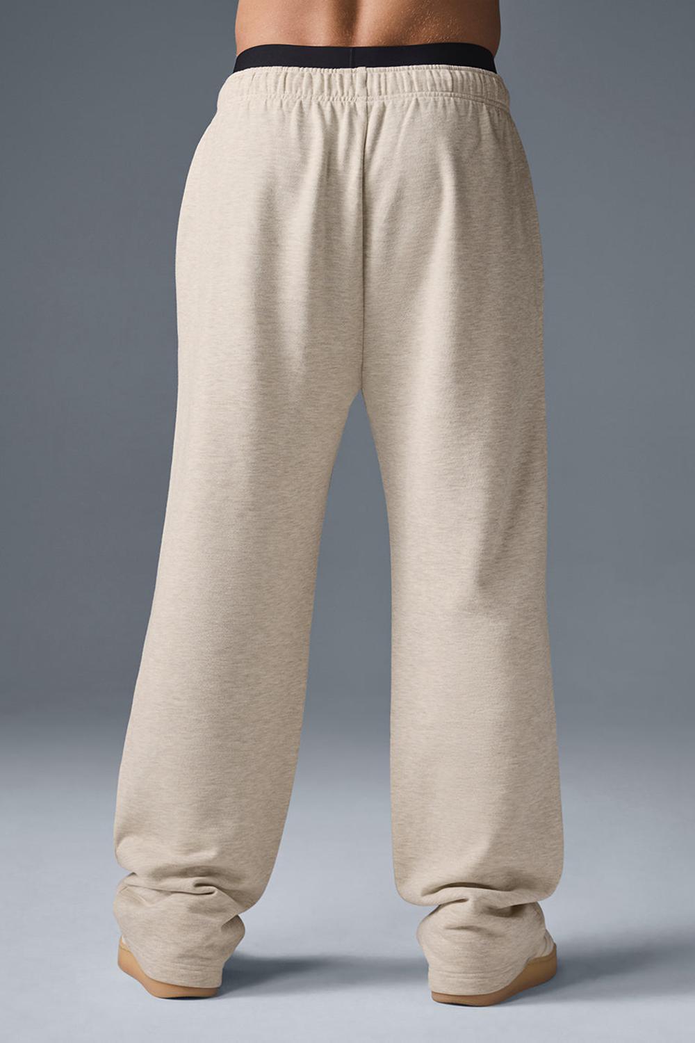 Oatmeal Heather Men Alo Yoga Accolade Straight Leg Sweatpant | Australia  08237-BXED