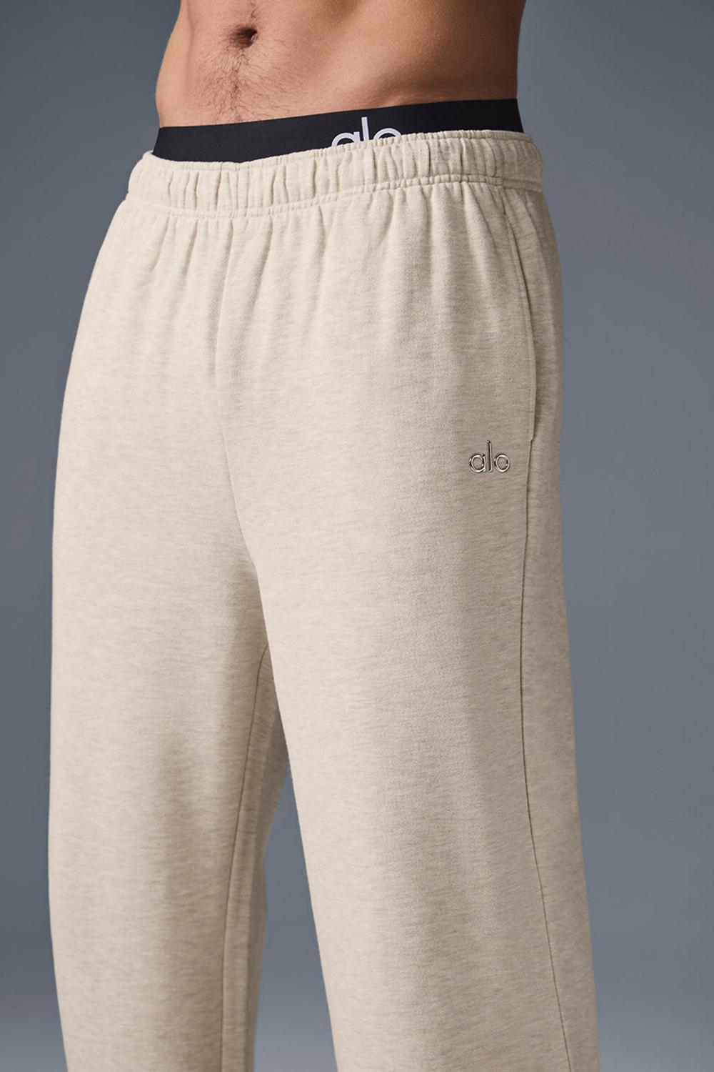 Oatmeal Heather Men Alo Yoga Accolade Straight Leg Sweatpant | Australia  08237-BXED