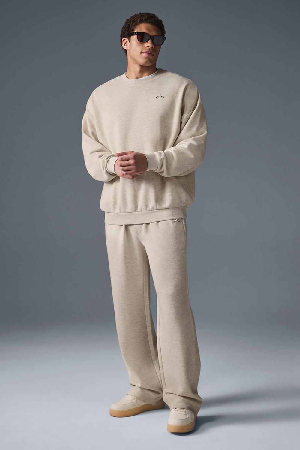 Oatmeal Heather Men Alo Yoga Accolade Straight Leg Sweatpant | Australia  08237-BXED