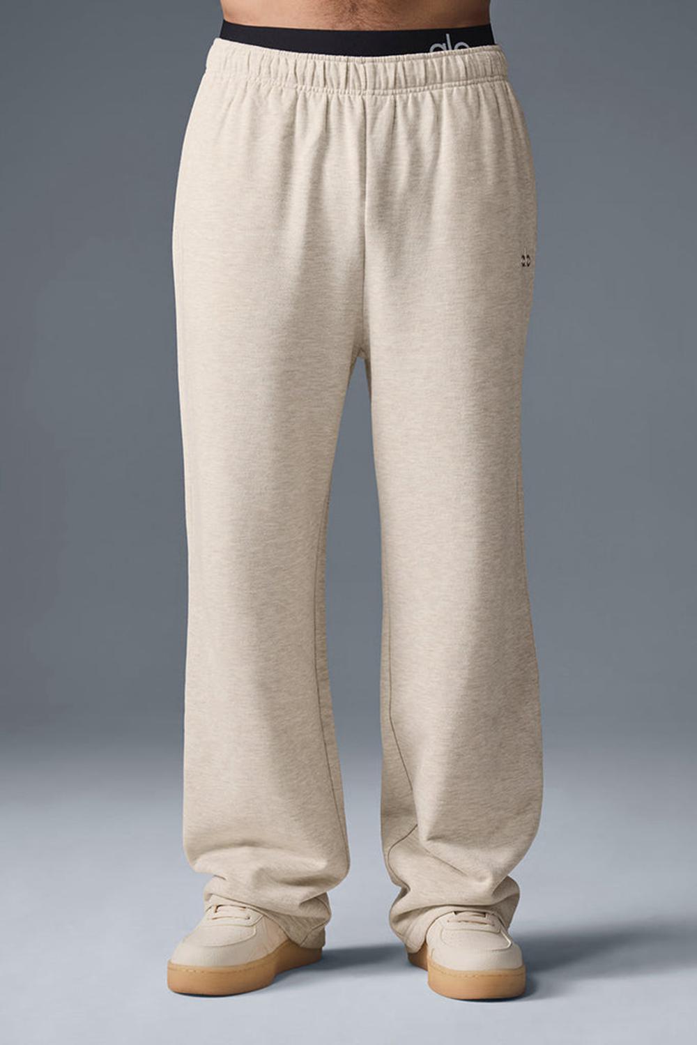 Oatmeal Heather Men Alo Yoga Accolade Straight Leg Sweatpant | Australia  08237-BXED