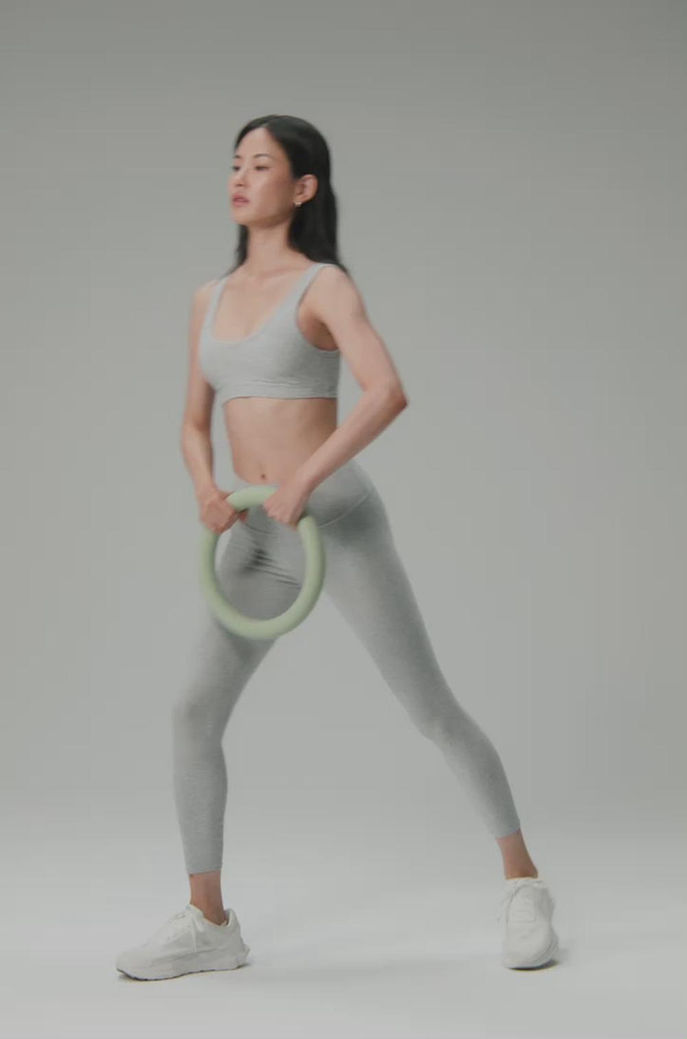 Oatmeal Heather Women Alo Yoga Alosoft Center Stage Bra | Australia  75128-XUAO