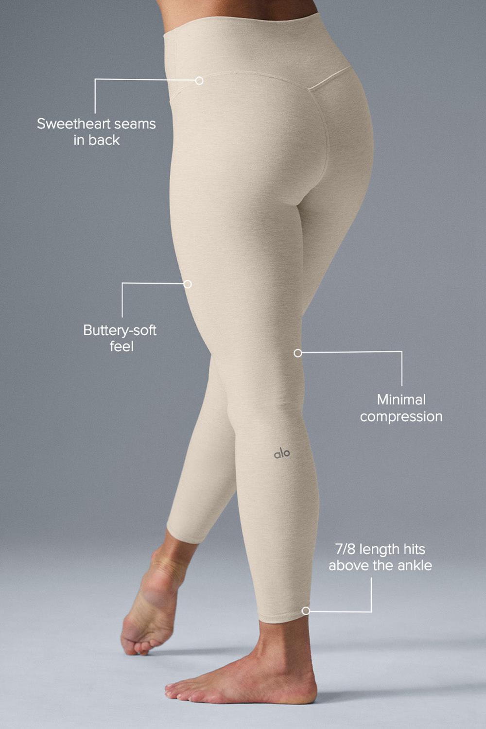 Oatmeal Heather Women Alo Yoga Alosoft High-Waist 7/8 Highlight Legging | Australia  35049-PYIL