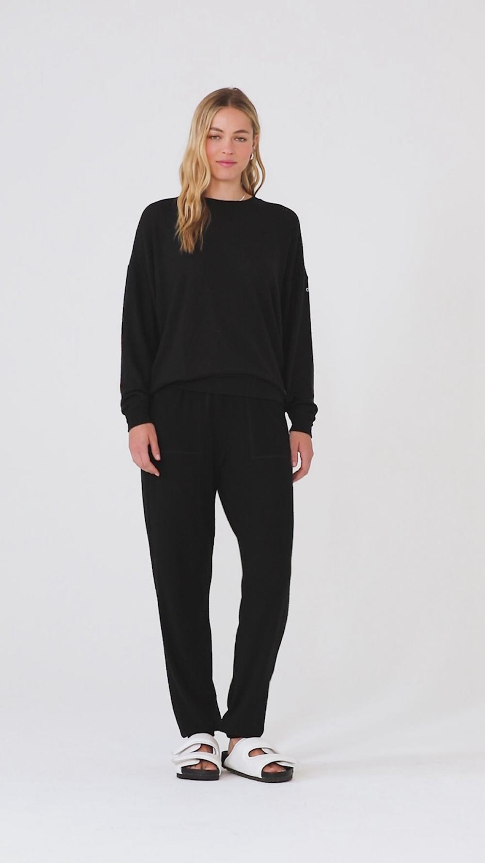 Oatmeal Heather Women Alo Yoga Soho Pullover | Australia  16894-IBAJ