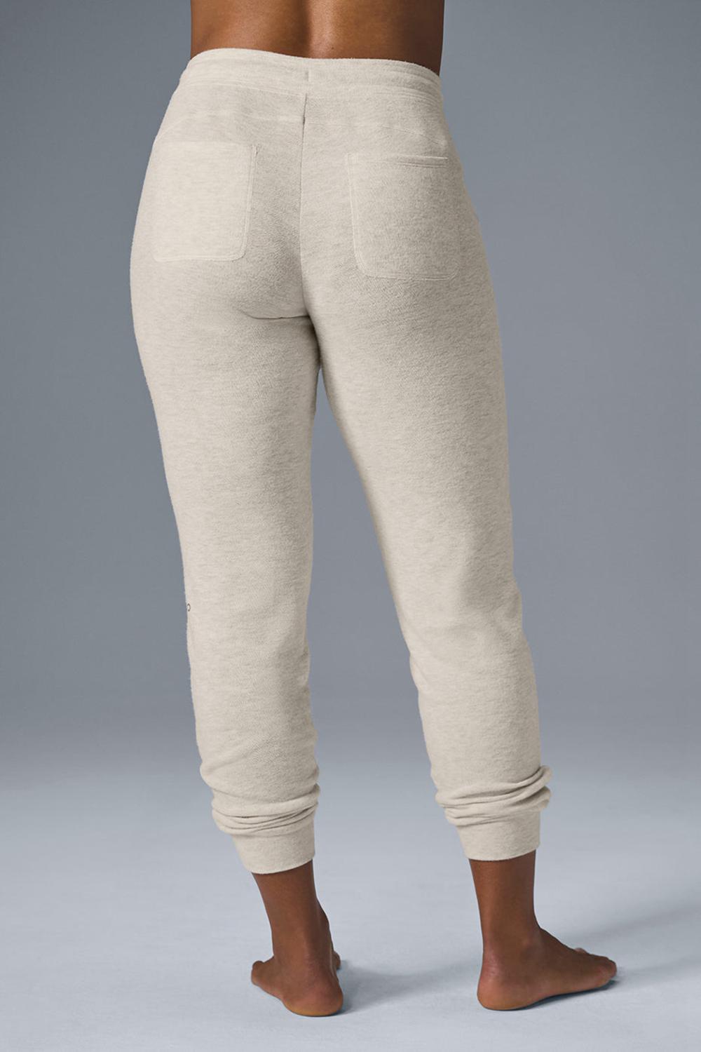 Oatmeal Heather Women Alo Yoga Soho Sweatpant | Australia  83197-ABNW