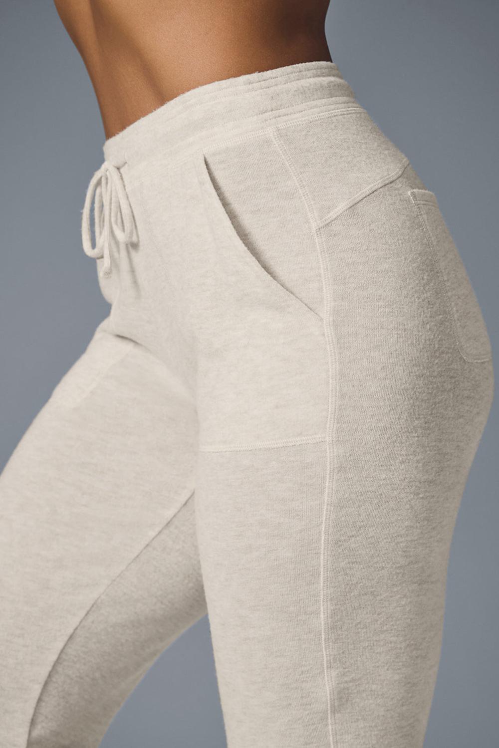 Oatmeal Heather Women Alo Yoga Soho Sweatpant | Australia  83197-ABNW