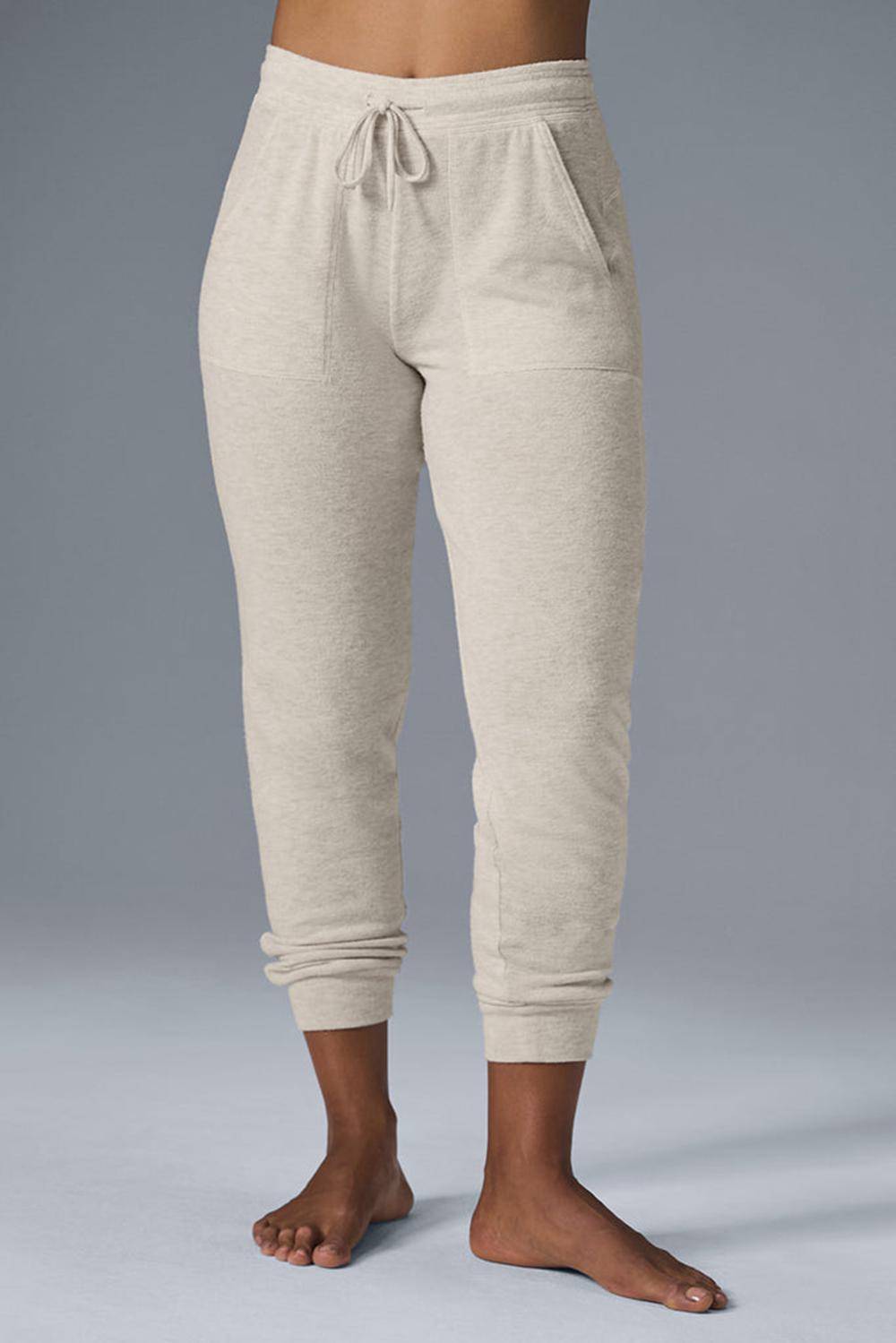 Oatmeal Heather Women Alo Yoga Soho Sweatpant | Australia  83197-ABNW