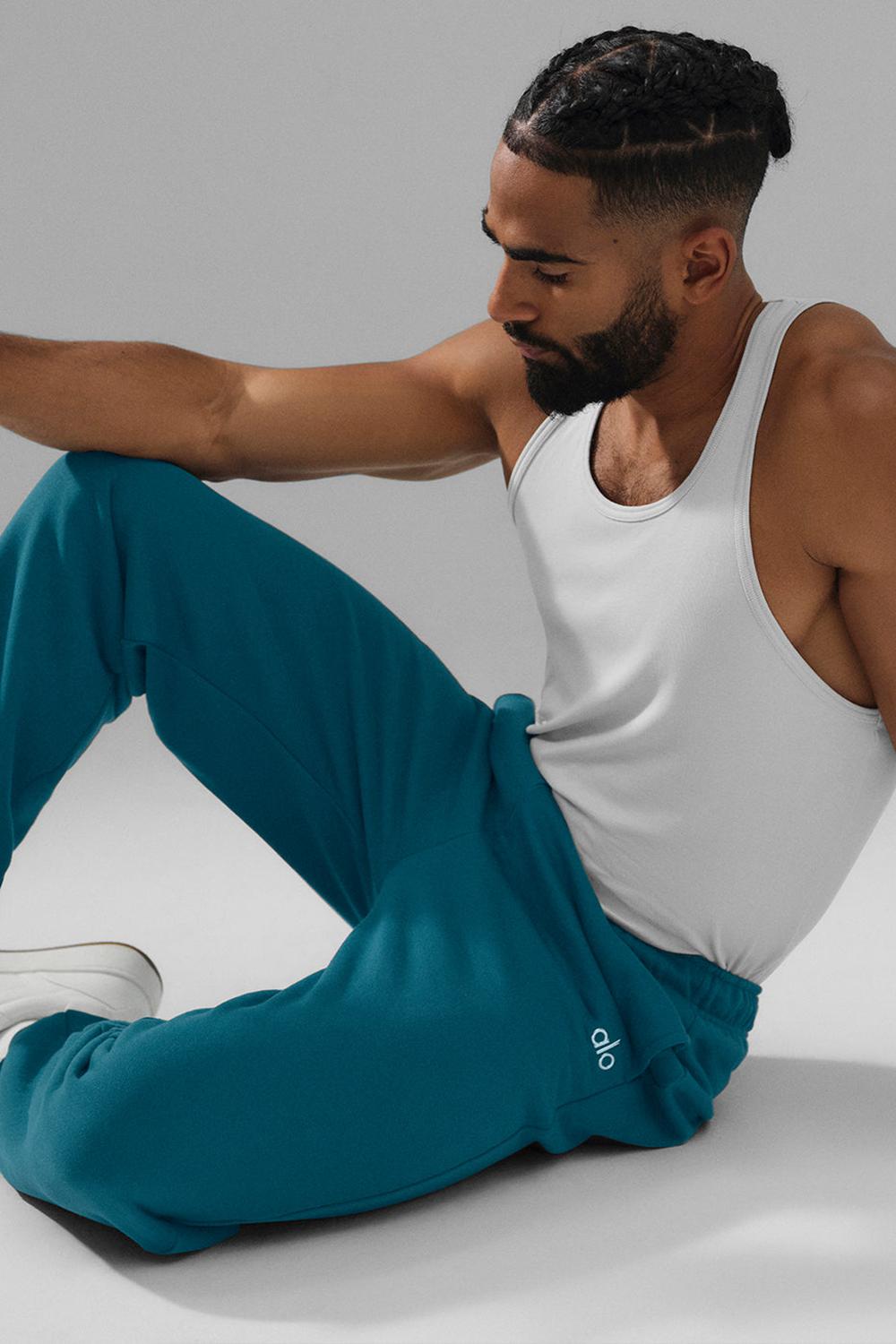 Oceanic Teal Men Alo Yoga Accolade Sweatpant | Australia  72348-QDVM