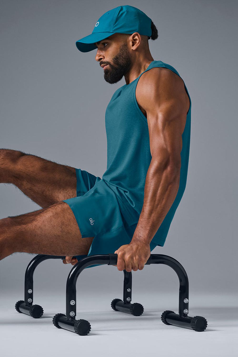 Oceanic Teal Men Alo Yoga The Triumph Muscle Tank | Australia  96243-AQTN