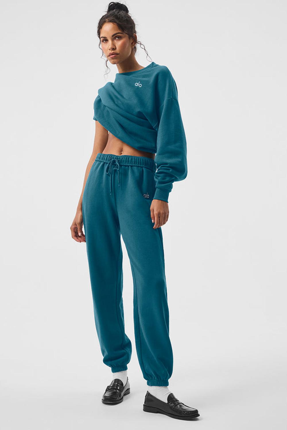 Oceanic Teal Women Alo Yoga Accolade Sweatpant | Australia  75120-UWFY