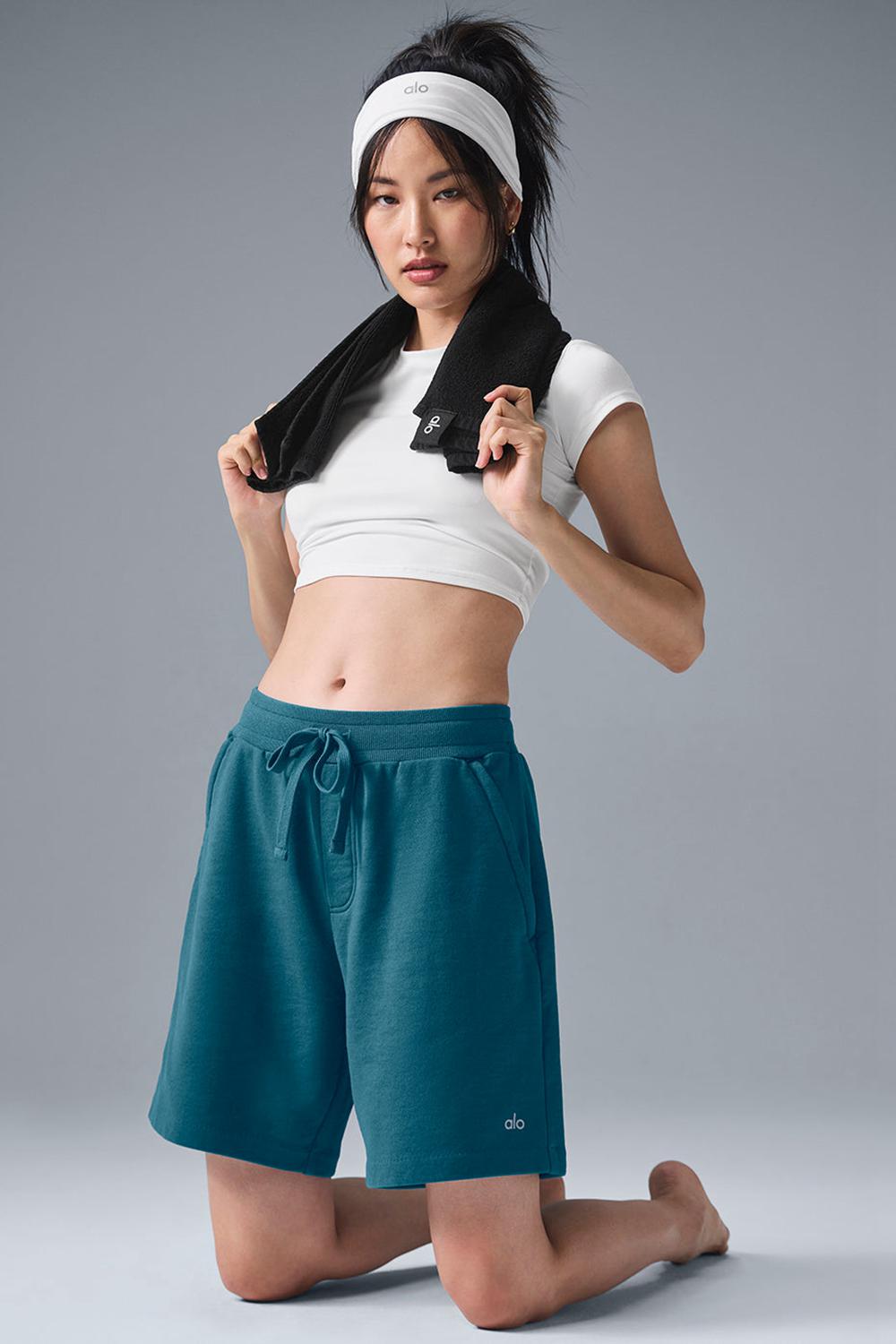 Oceanic Teal Women Alo Yoga Chill Short | Australia  97438-XLPT