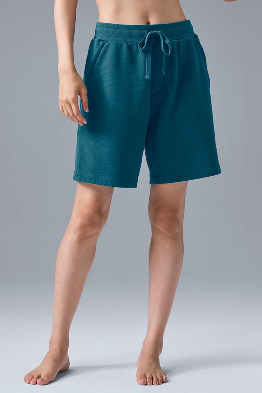 Oceanic Teal Women Alo Yoga Chill Short | Australia  97438-XLPT