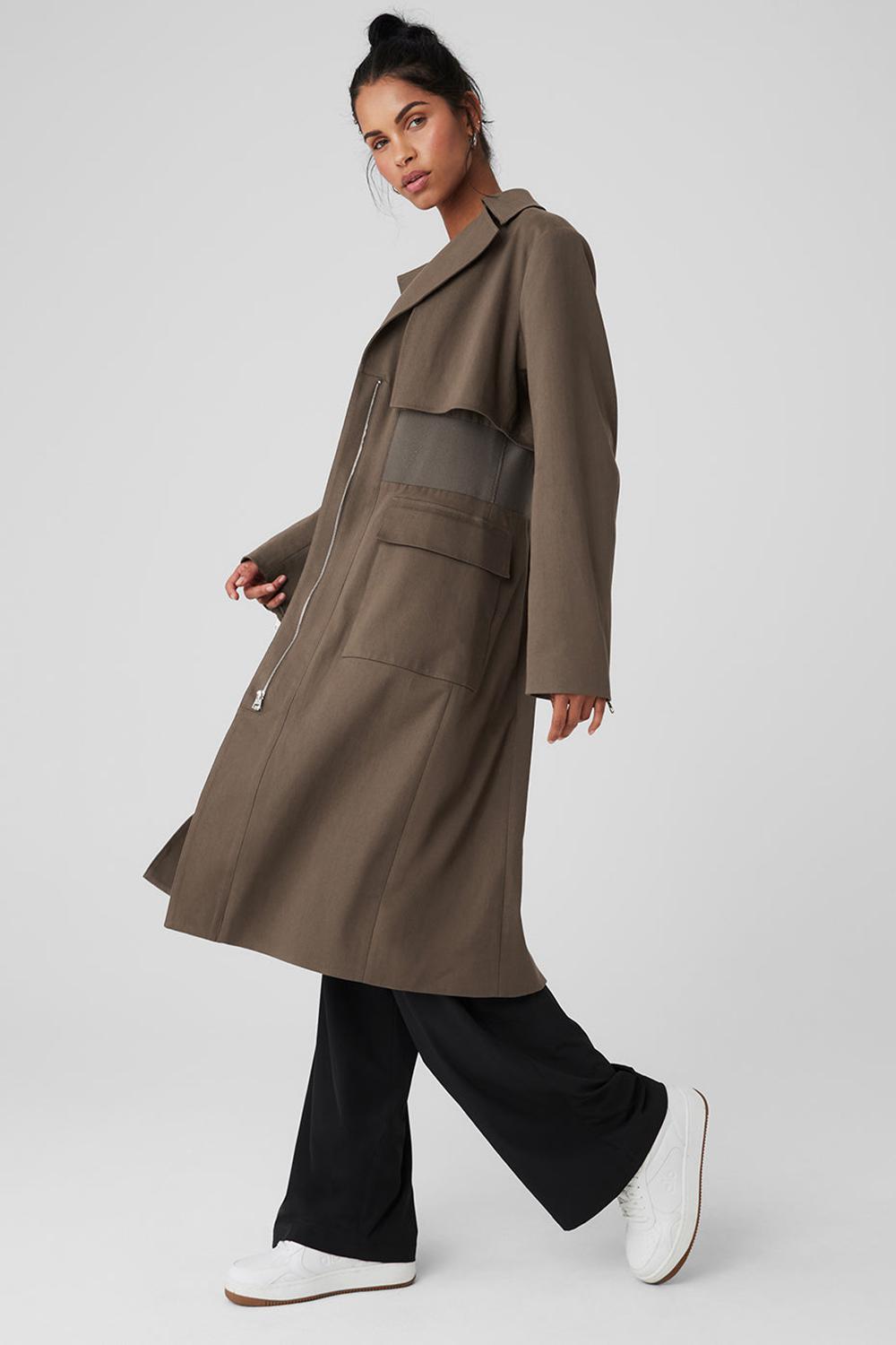 Olive Tree Women Alo Yoga Formation Trench Coat | Australia  60782-WZVF