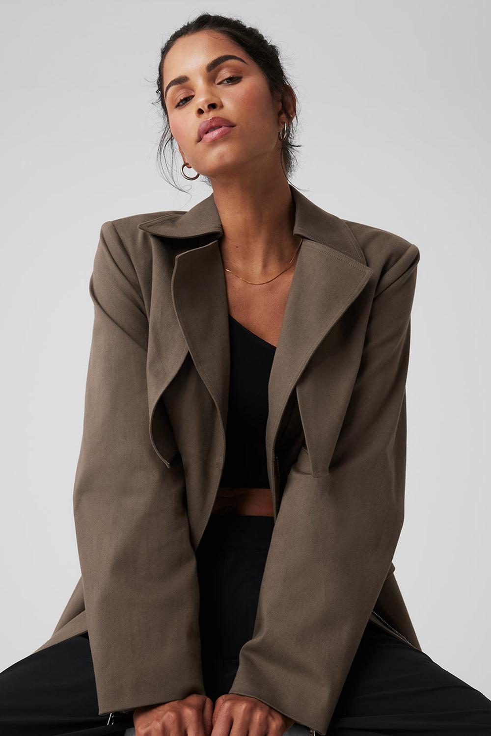 Olive Tree Women Alo Yoga Formation Trench Coat | Australia  60782-WZVF