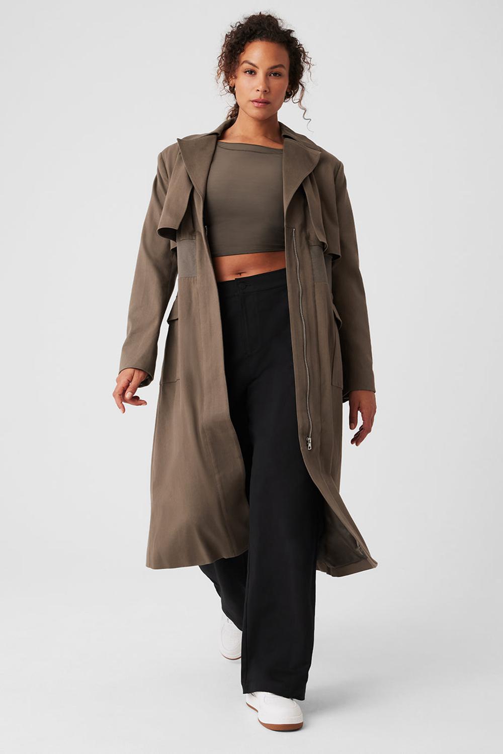 Olive Tree Women Alo Yoga Formation Trench Coat | Australia  60782-WZVF