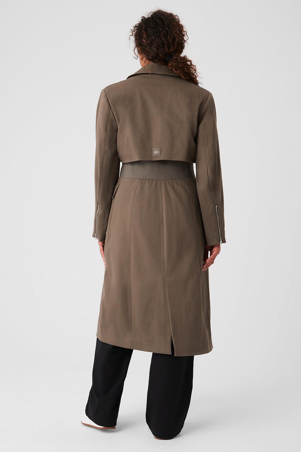 Olive Tree Women Alo Yoga Formation Trench Coat | Australia  60782-WZVF