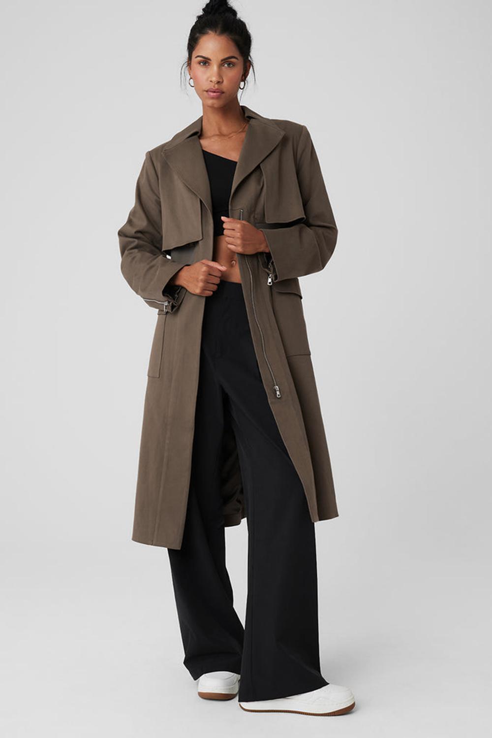 Olive Tree Women Alo Yoga Formation Trench Coat | Australia  60782-WZVF