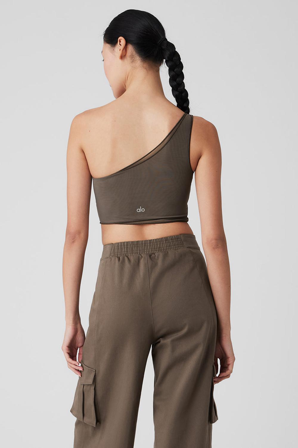 Olive Tree Women Alo Yoga Mesh Sheer Illusion Tank | Australia  06571-BDJI