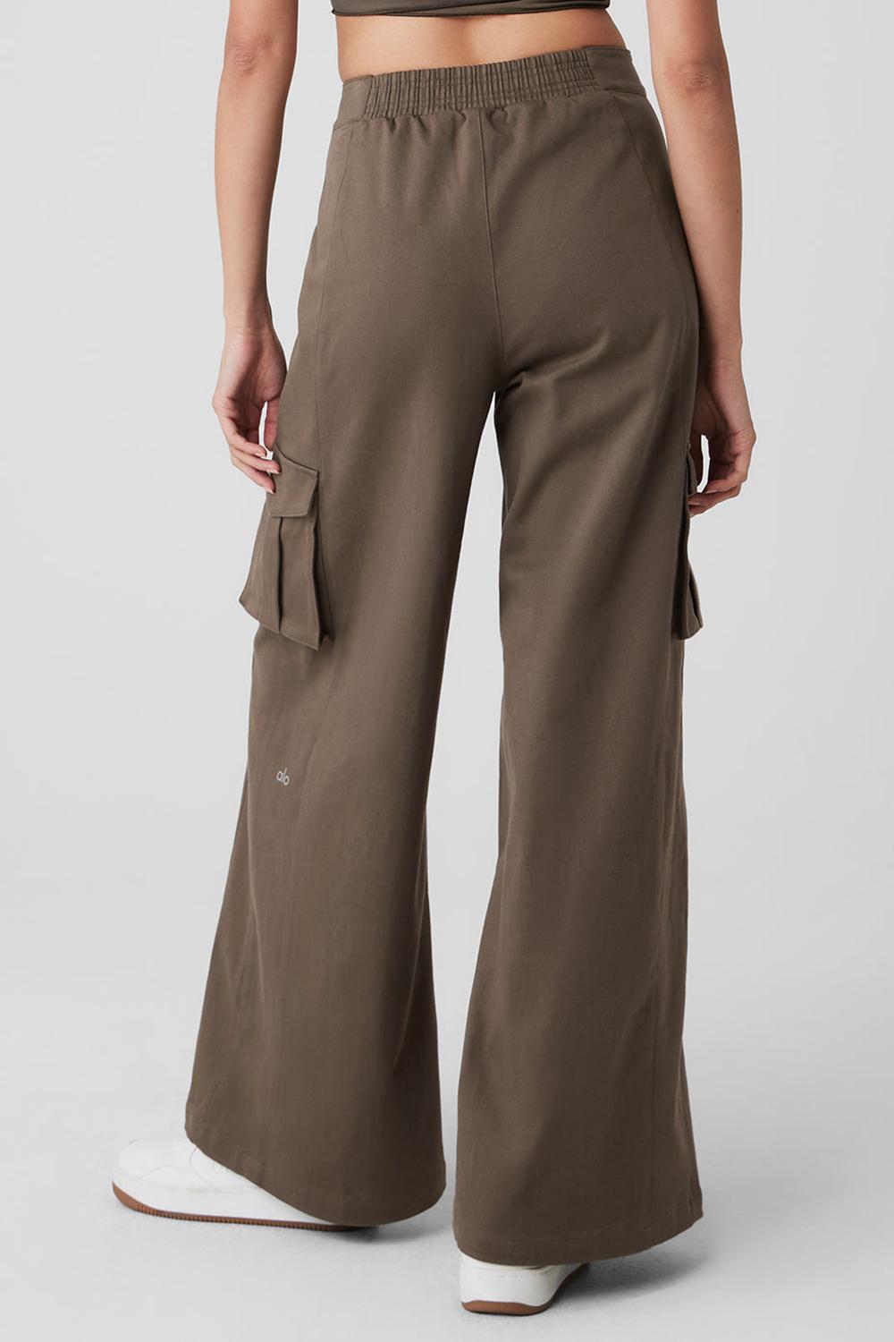 Olive Tree Women Alo Yoga Show Off Cargo Wide Leg Pant | Australia  58170-QOZY