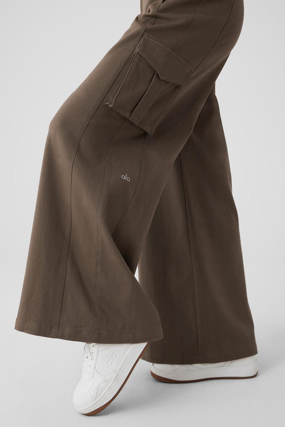 Olive Tree Women Alo Yoga Show Off Cargo Wide Leg Pant | Australia  58170-QOZY