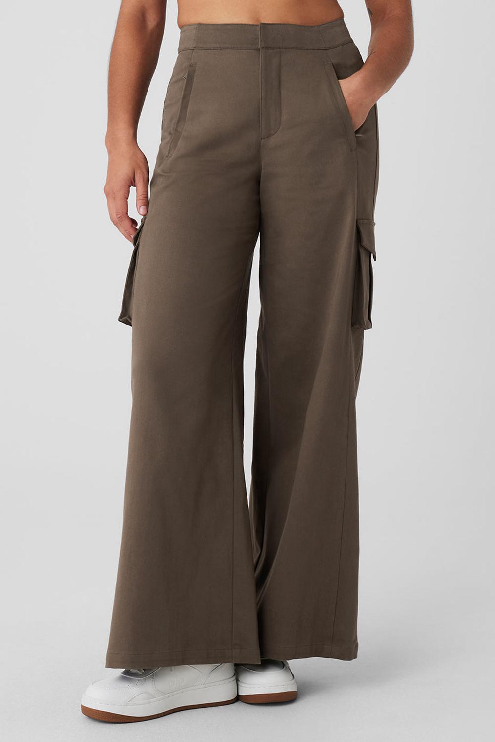 Olive Tree Women Alo Yoga Show Off Cargo Wide Leg Pant | Australia  58170-QOZY