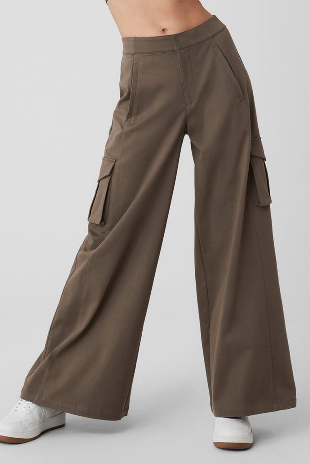 Olive Tree Women Alo Yoga Show Off Cargo Wide Leg Pant | Australia  58170-QOZY