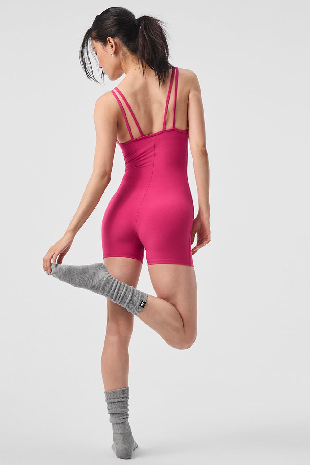 Pink Summer Crush Women Alo Yoga Alosoft Suns Out Onesie | Australia  51093-HDCO