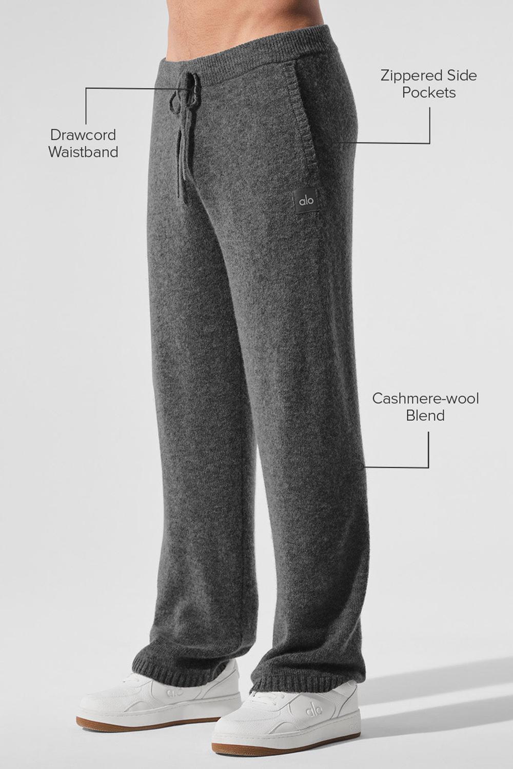 Platinum Grey Men Alo Yoga New Class Cashmere Sweatpant | Australia  07219-WAMS