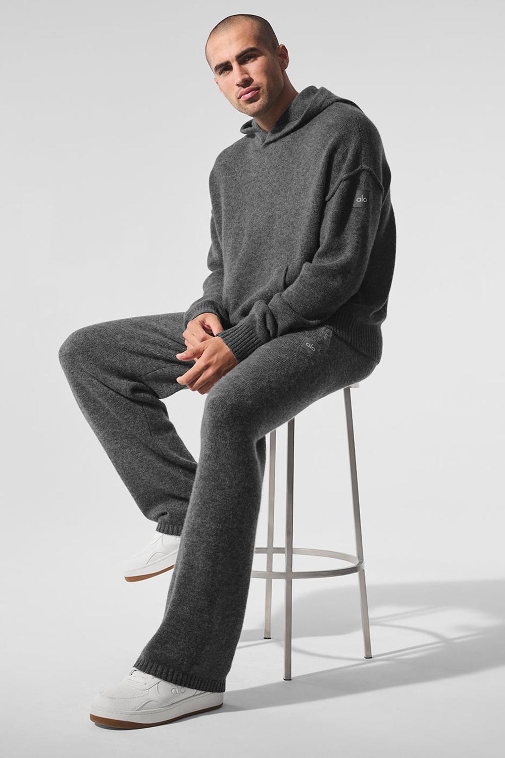 Platinum Grey Men Alo Yoga New Class Cashmere Sweatpant | Australia  07219-WAMS