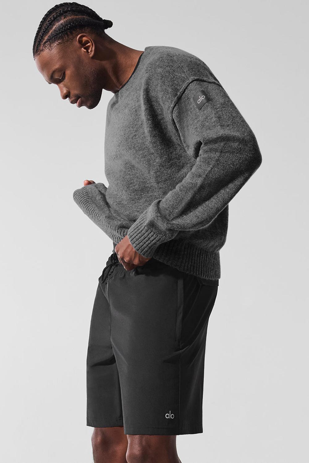 Platinum Grey Men Alo Yoga New Class Cashmere Crewneck Sweater | Australia  47305-HJYC