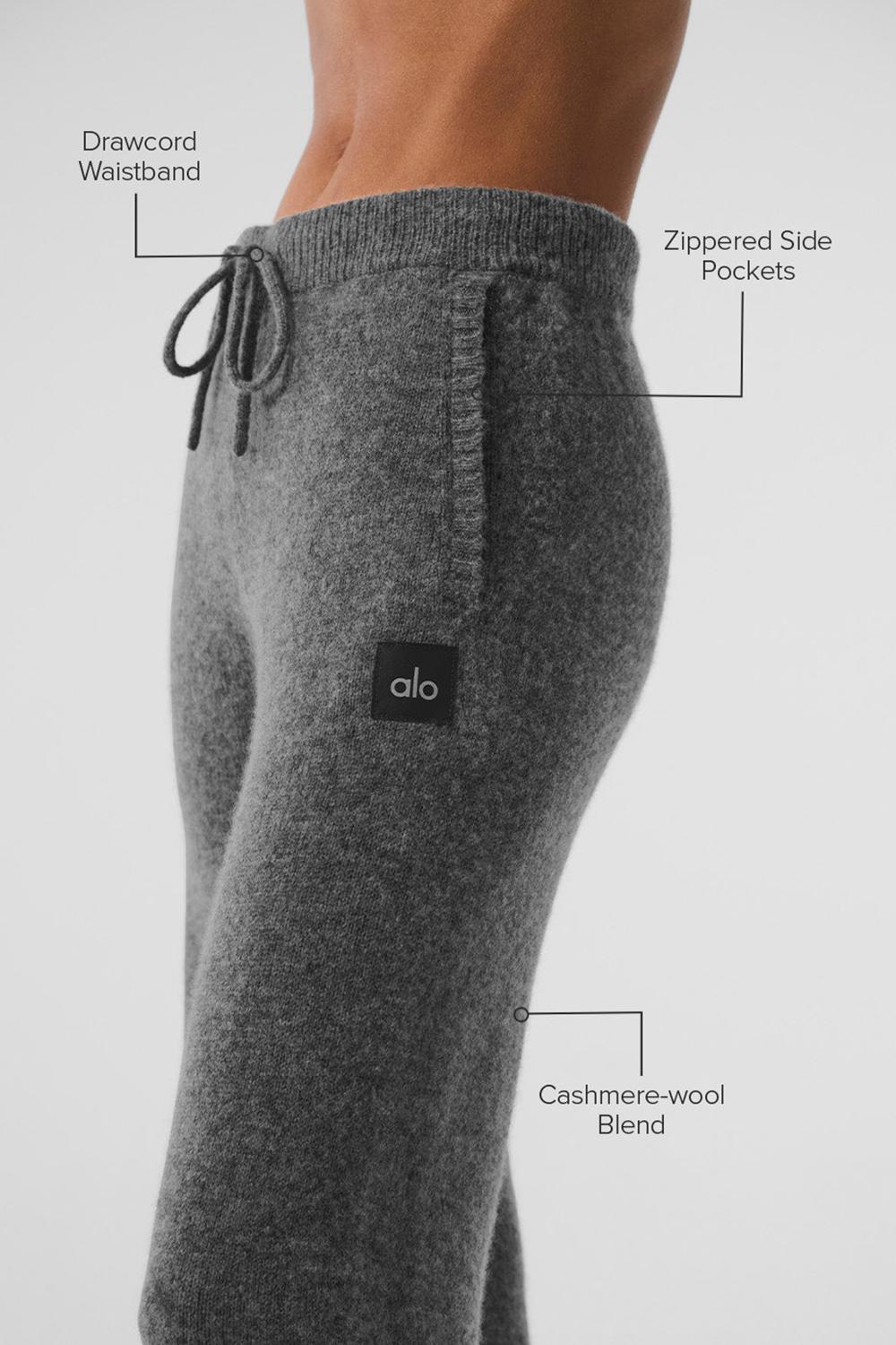 Platinum Grey Women Alo Yoga New Class Cashmere Sweatpant | Australia  17605-GCQW