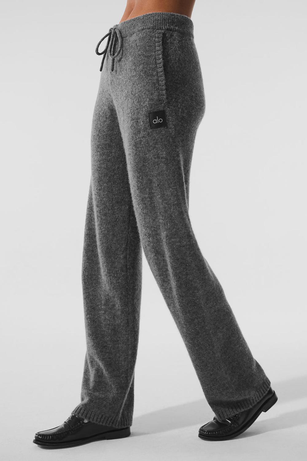 Platinum Grey Women Alo Yoga New Class Cashmere Sweatpant | Australia  17605-GCQW