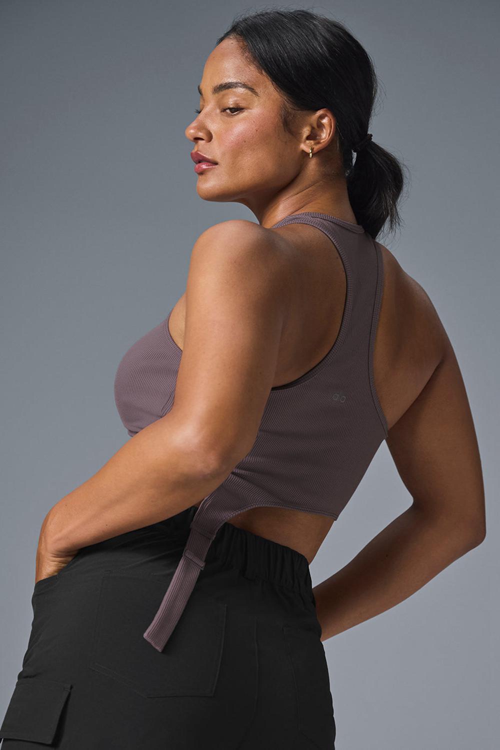 Raisinette Women Alo Yoga Alosoft Ribbed Revelation Tank | Australia  65891-SCVU