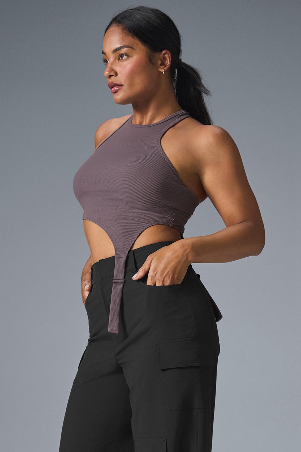 Raisinette Women Alo Yoga Alosoft Ribbed Revelation Tank | Australia  65891-SCVU