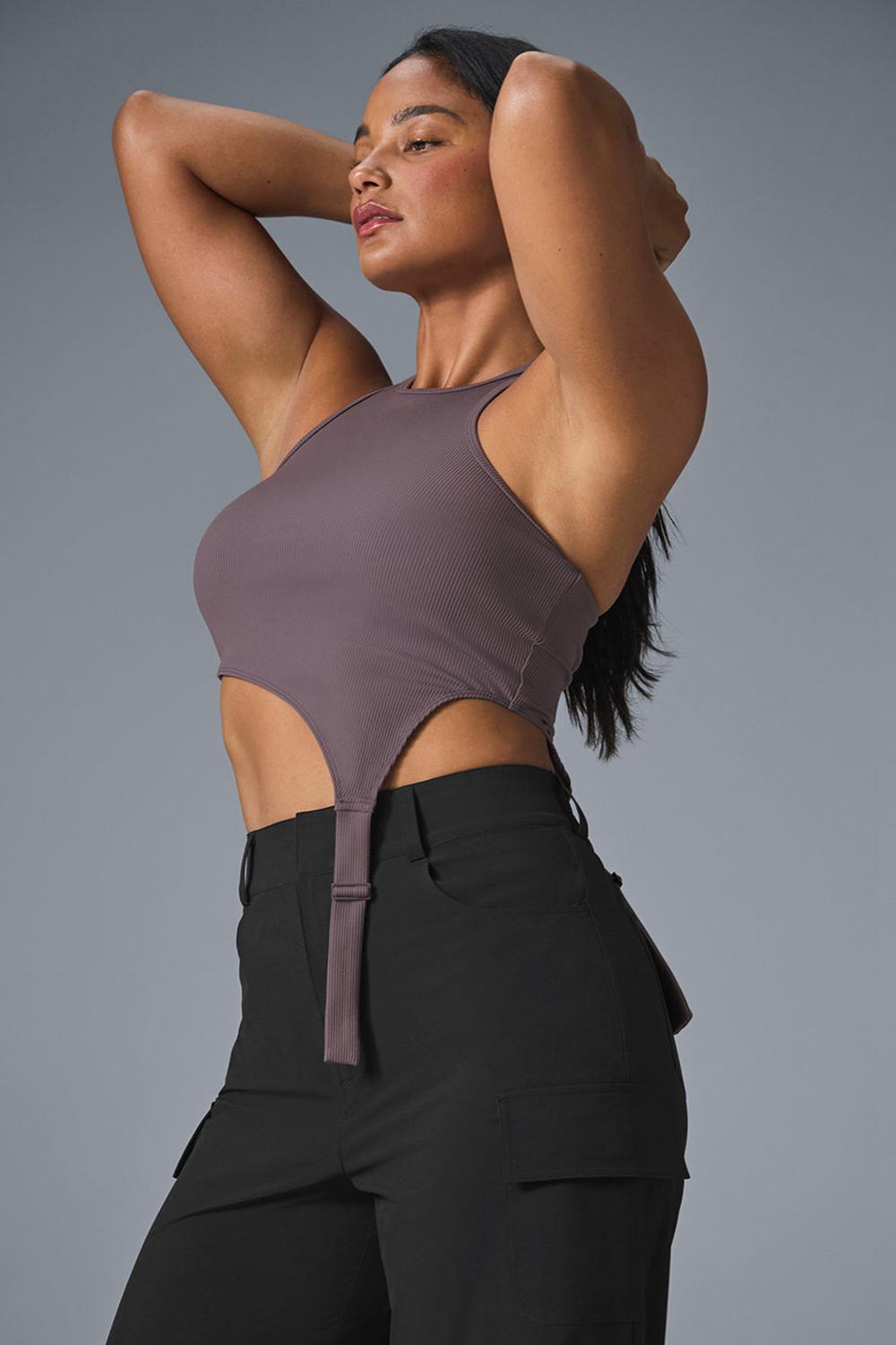 Raisinette Women Alo Yoga Alosoft Ribbed Revelation Tank | Australia  65891-SCVU