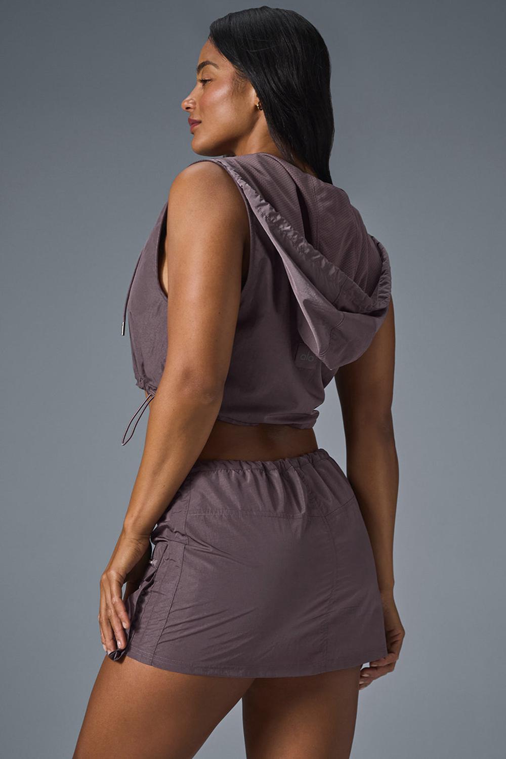 Raisinette Women Alo Yoga Crinkle Cropped Surplus Vest | Australia  70512-RDZL