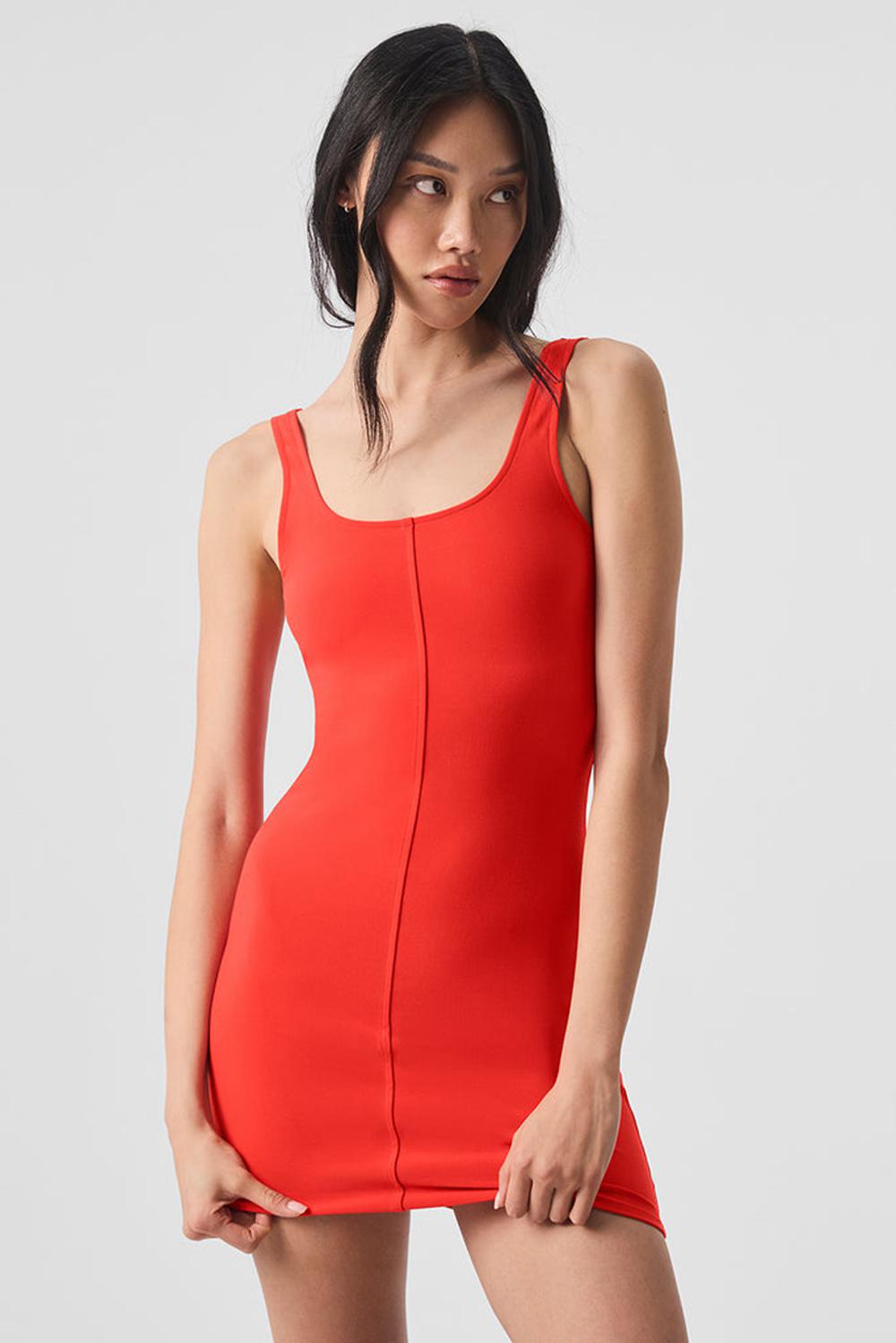 Red Hot Summer Women Alo Yoga Alosoft Head Start Dress | Australia  13604-TXVB
