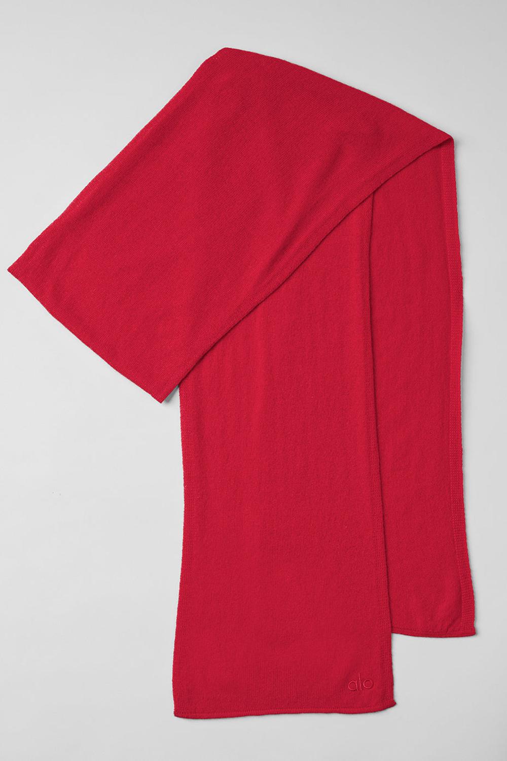 Red Ribbon Men Alo Yoga Cashmere Light Frosted Scarf | Australia  79165-DVNL