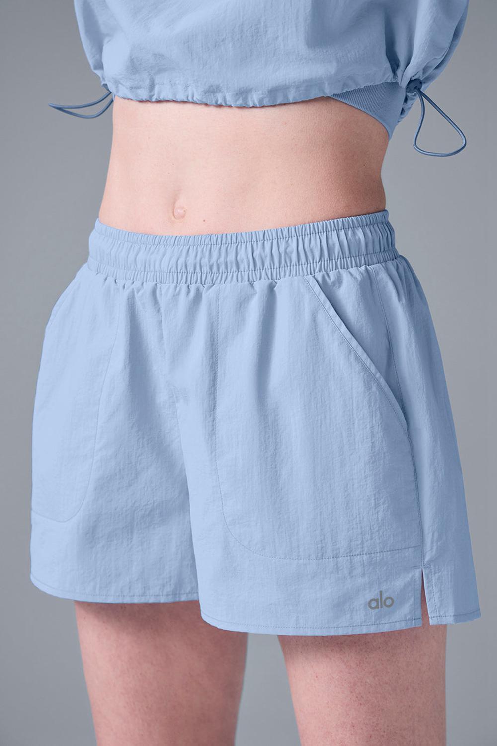 Seashell Blue Women Alo Yoga Alumni Short | Australia  68750-HCNJ