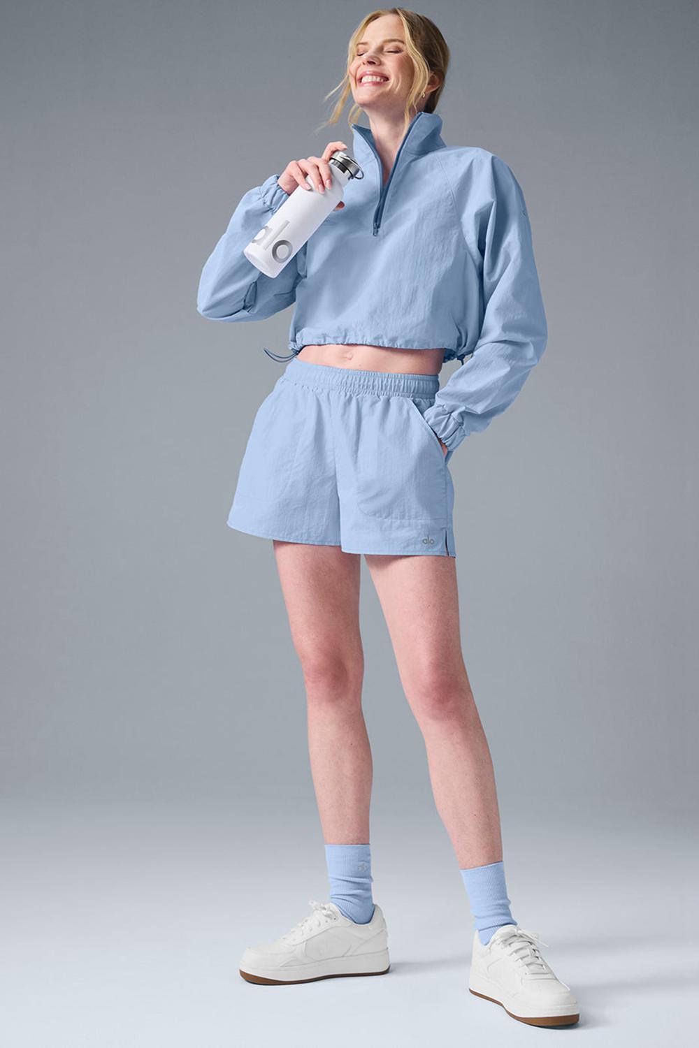 Seashell Blue Women Alo Yoga Alumni Short | Australia  68750-HCNJ