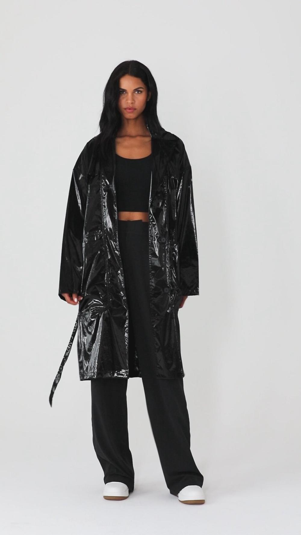 Silver Metallic Women Alo Yoga Metallic Break Line Trench Coat | Australia  79153-JZTV