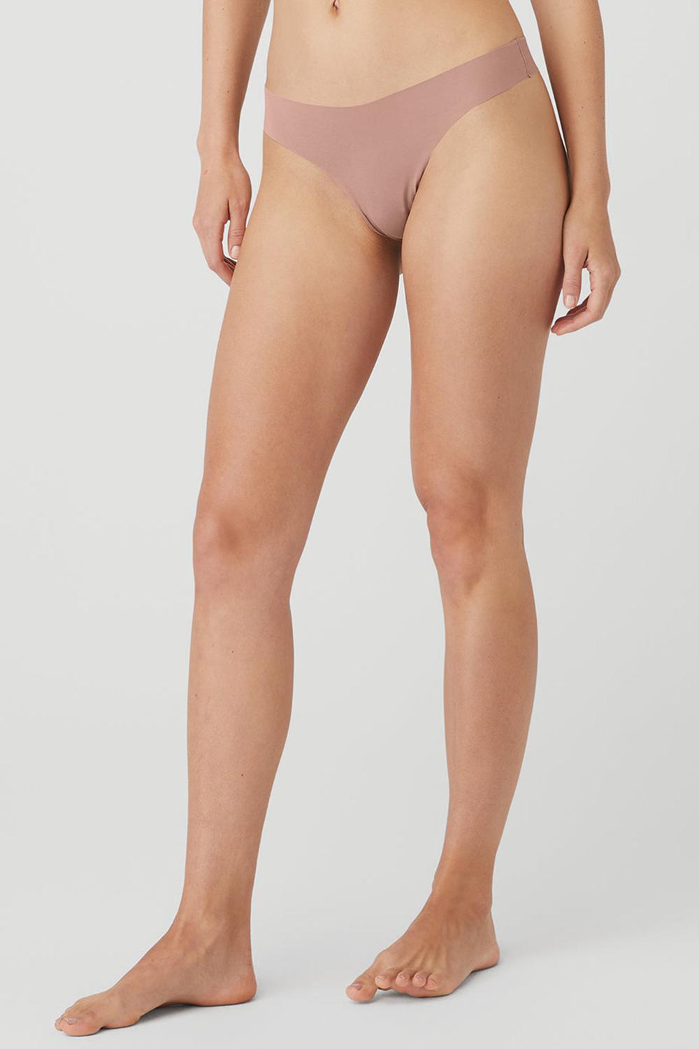 Smoky Quartz Women Alo Yoga Airbrush Invisible Thong | Australia  48591-LOTD