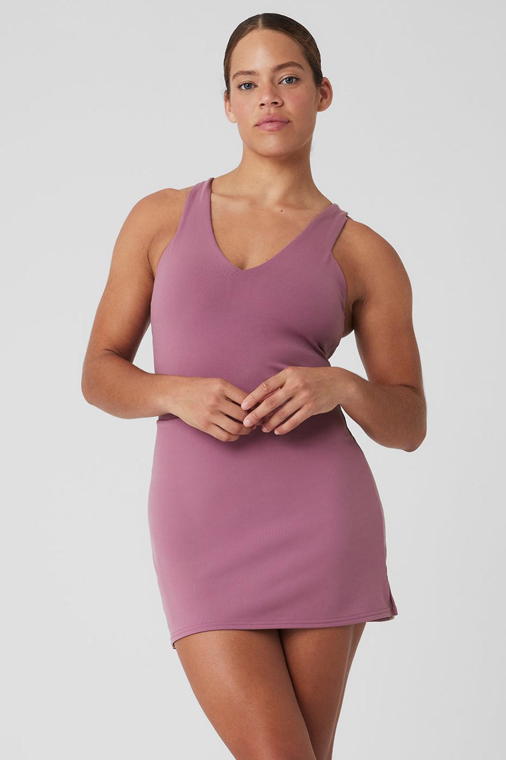 Soft Mulberry Women Alo Yoga Airbrush Real Dress | Australia  18945-HOKT
