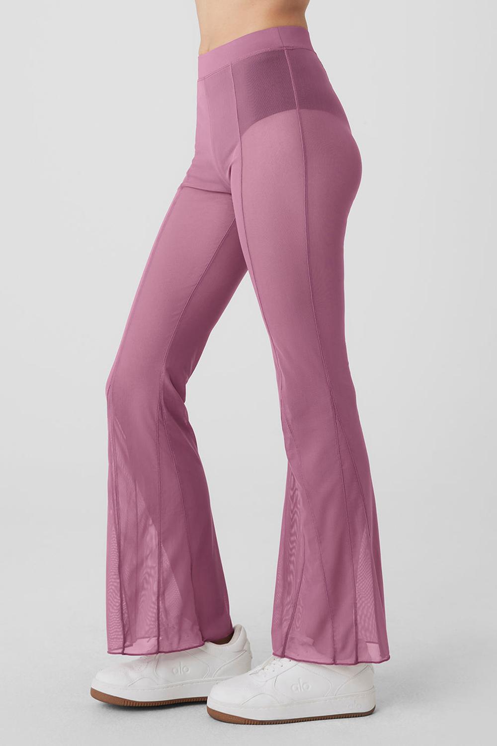 Soft Mulberry Women Alo Yoga Mesh High-Waist Flicker Pant | Australia  68027-ORVE