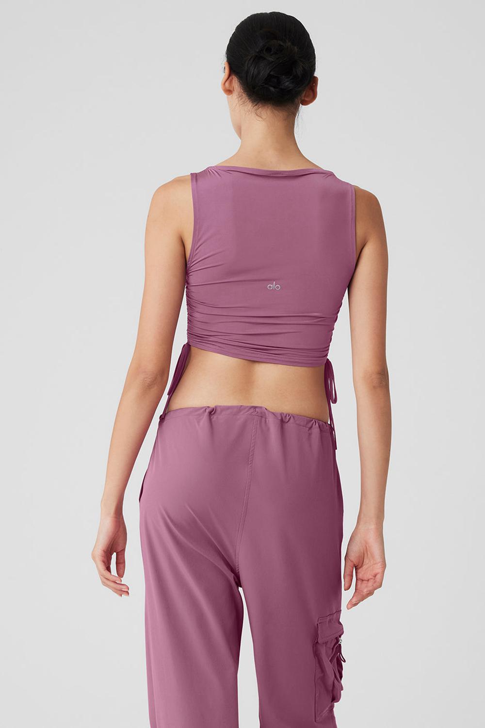 Soft Mulberry Women Alo Yoga Standout Cropped Tank | Australia  32501-WTAN