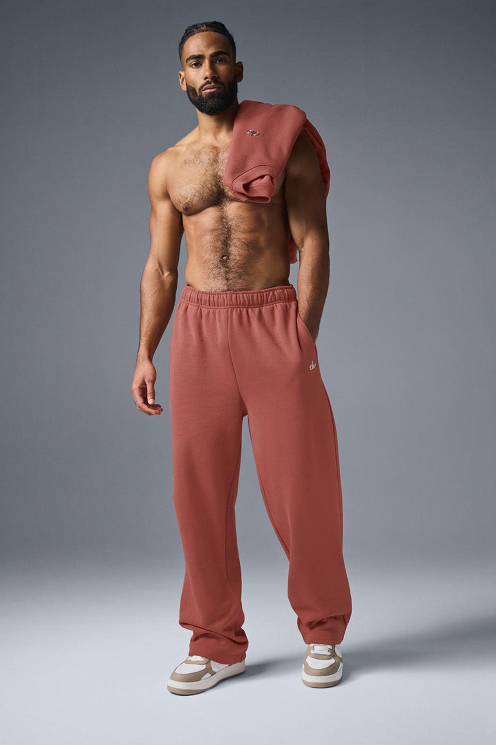 Soft Terracotta Men Alo Yoga Accolade Straight Leg Sweatpant | Australia  23647-HJFM
