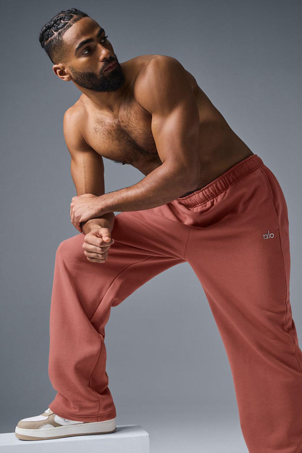 Soft Terracotta Men Alo Yoga Accolade Straight Leg Sweatpant | Australia  23647-HJFM