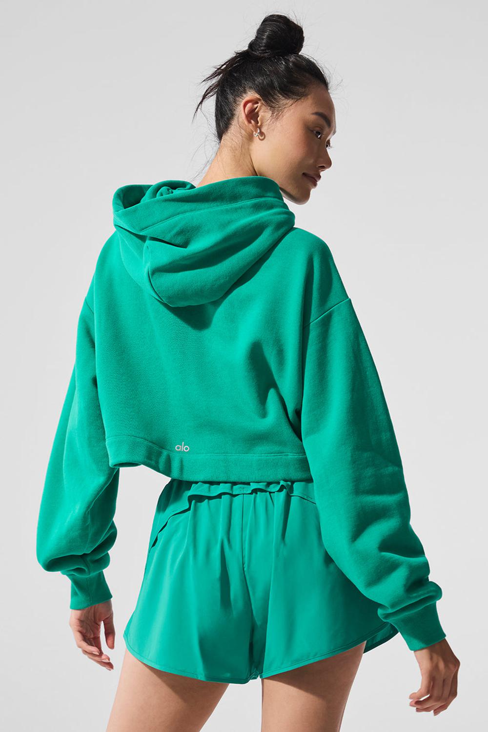 Spruce Green Women Alo Yoga Bae Hoodie | Australia  84029-LVKA