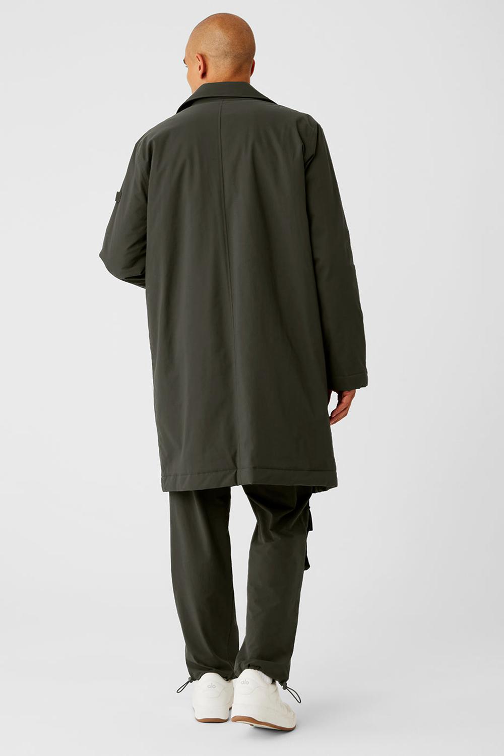Stealth Green Men Alo Yoga Signature Overcoat | Australia  39217-KAEM