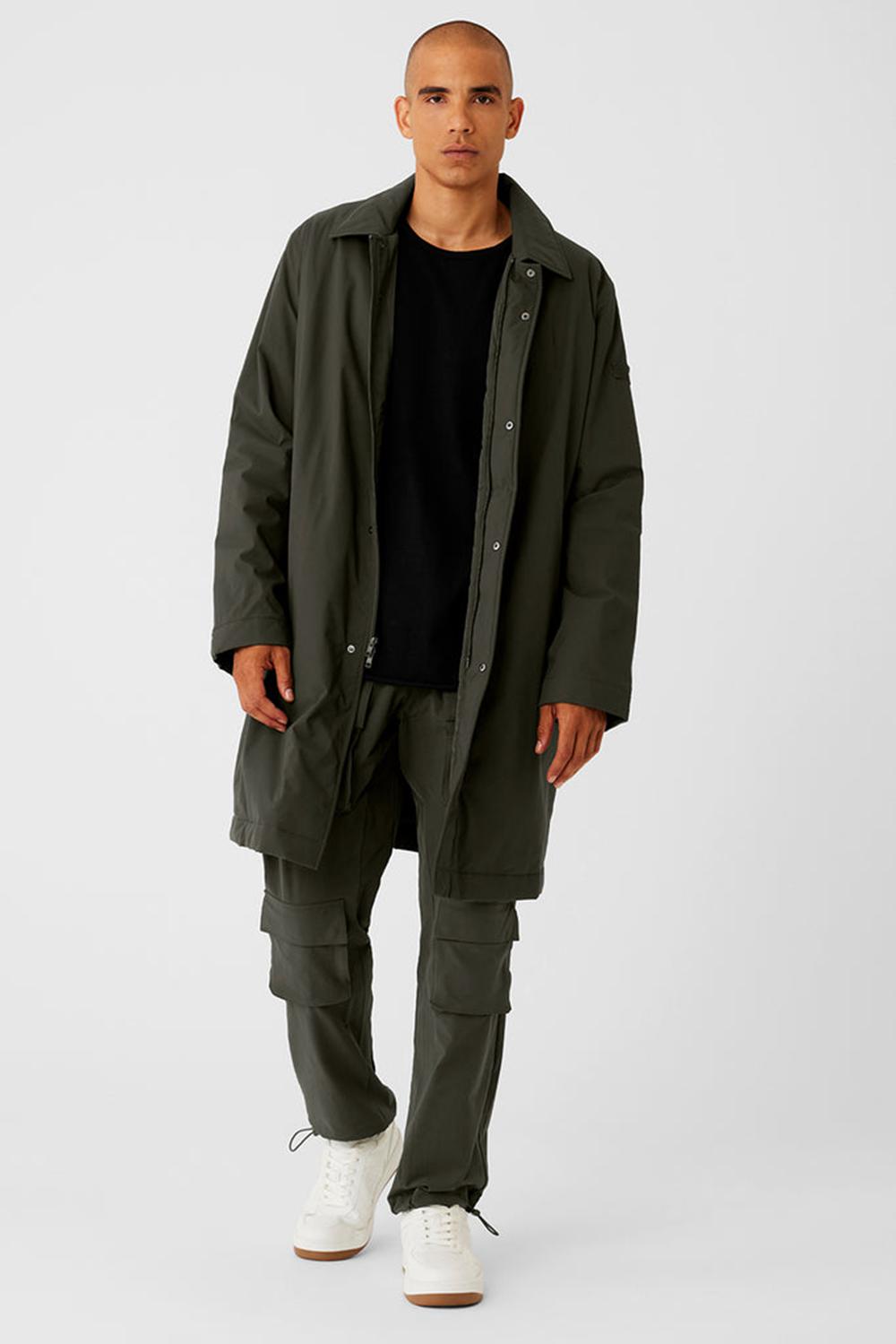 Stealth Green Men Alo Yoga Signature Overcoat | Australia  39217-KAEM