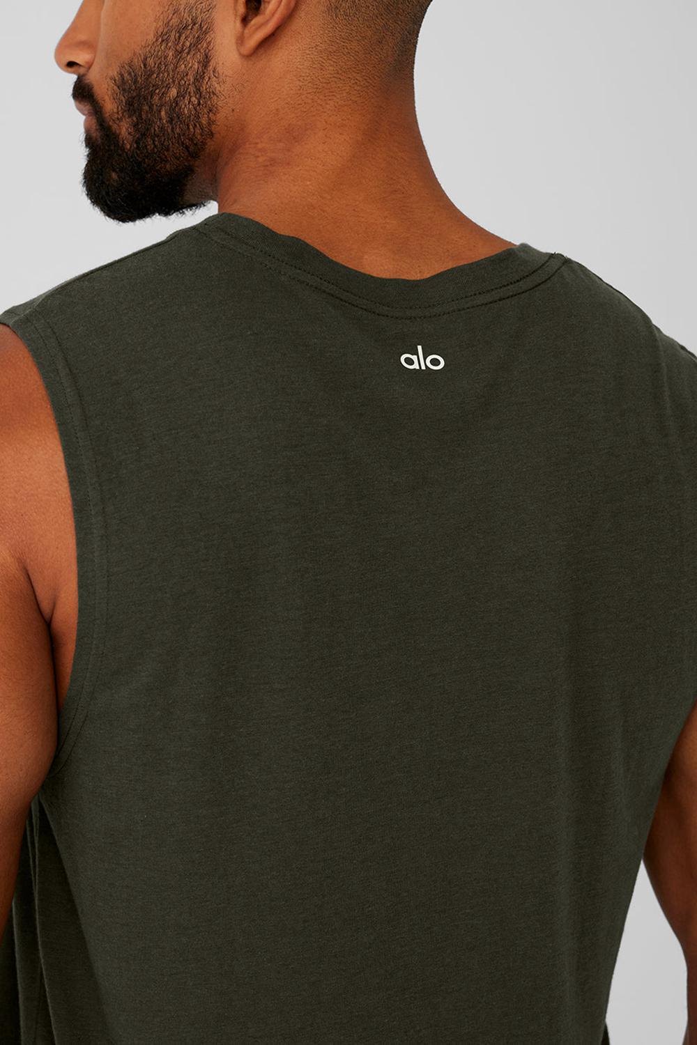 Stealth Green Men Alo Yoga The Triumph Muscle Tank | Australia  09361-PIQJ